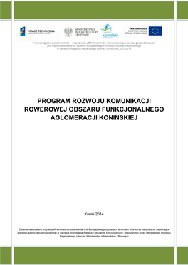 Program Rozwoju Komunikacji Rowerowej Obszaru Funkcjonalnego Aglomeracji Konińskiej