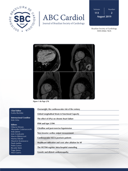 ABC Cardiol August 2019 Journal of Brazilian Society of Cardiology