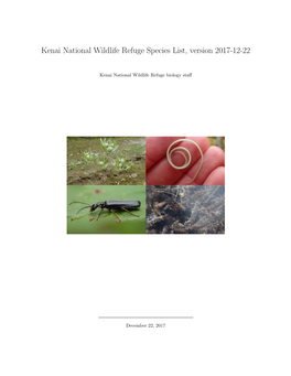 Kenai National Wildlife Refuge Species List, Version 2017-12-22