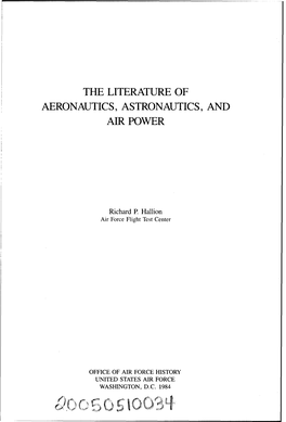 The Literature of Aeronautics, Astronautics, and Air Power