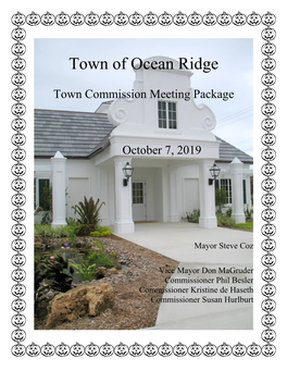 Town Commission Meeting Package October 7, 2019