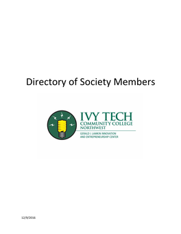 Directory of Society Members