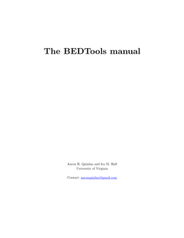 The Bedtools Manual