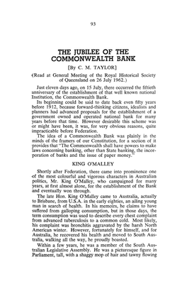 THE JUBILEE of the COMMONWEALTH BANK [By C