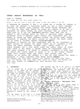 Global Mineral Distributions on Mars Joshua L