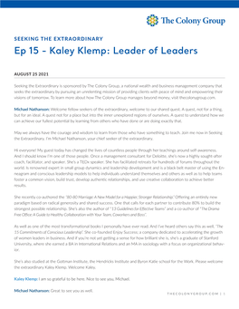 Kaley Klemp: Leader of Leaders