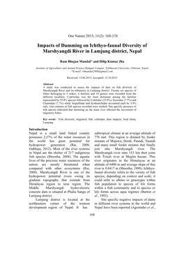 8 Impacts of Damming on Ichthyo-Faunal Diversity of Ma