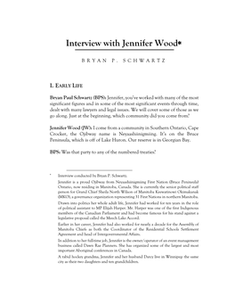 Interview with Jennifer Wood*