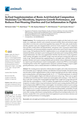 In-Feed Supplementation of Resin Acid-Enriched Composition