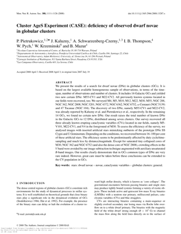 (CASE): Deficiency of Observed Dwarf Novae in Globular Clusters