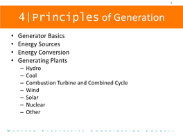 Principles of Generation