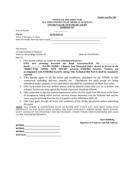 2. I/We Hereby Agree to All the Terms and Conditions, Stipulated by the AIIMS, in This Connection Including Delivery, Penalty Etc