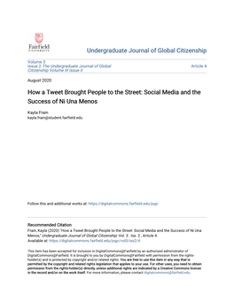 Social Media and the Success of Ni Una Menos