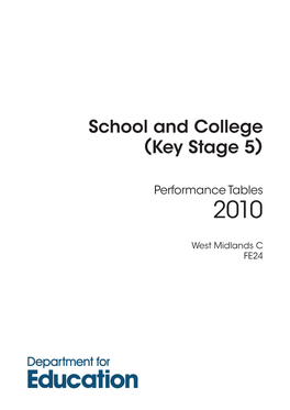 School and College (Key Stage 5)