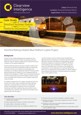 Case Study Romford Railway Station Platform Delineation