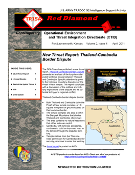 Thailand-Cambodia Border Dispute