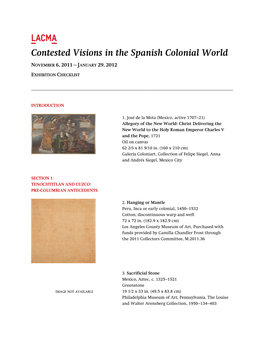 Contested Visions in the Spanish Colonial World