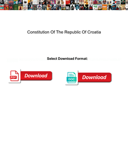 Constitution of the Republic of Croatia