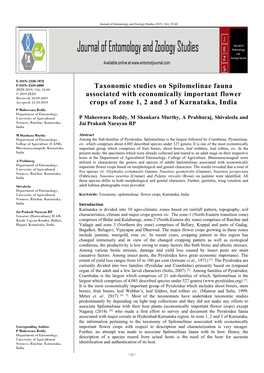 Taxonomic Studies on Spilomelinae Fauna Associated with Economically