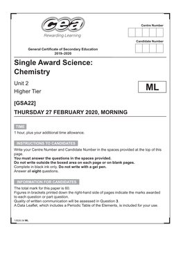 12626.04 GSA22 GCSE SAS Chemistry H (ML) Feb 2020