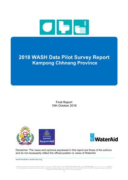 WASH Data Pilot Survey Report, Kampong
