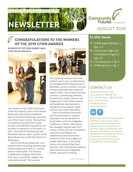 NEWSLETTER Newslettergrowing Eastern Manitoba One Idea at a Time