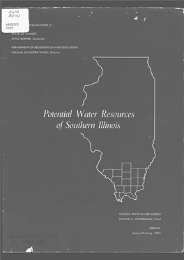 Potential Water Resources of Southern Illinois. Urbana, IL