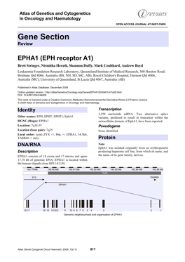 Gene Section Review