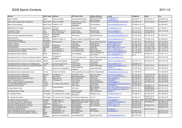 SGIS Sports Contacts 2011-12