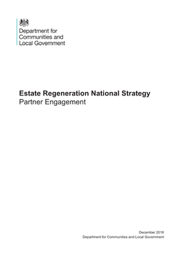 Estate Regeneration: Partner Engagement