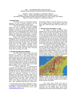 10.6 the International Perlan Project: Soaring Stratospheric Mountain Waves in New Zealand