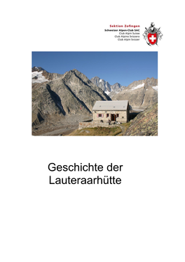 Geschichte Der Lauteraarhütte