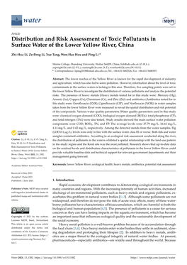 Distribution and Risk Assessment of Toxic Pollutants in Surface Water of the Lower Yellow River, China