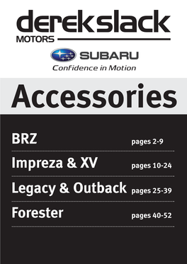 BRZ Impreza & XV Legacy & Outback Pages 25-39 Forester