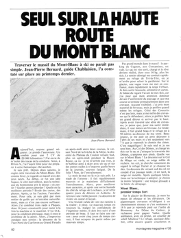Seul Sur La Haute Route Du Mont Blanc