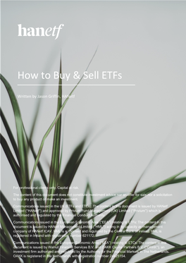 How to Buy & Sell Etfs