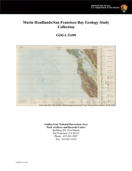 Marin Headlands/San Francisco Bay Geology Study Collection