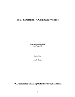 Total Sanitation: a Community Stake