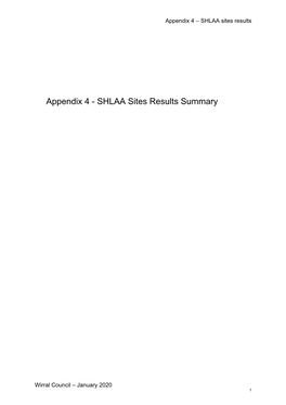 Appendix 4 – SHLAA Sites Results