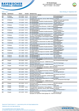 SV Genderkingen Alle Vereinsspiele in Der Übersicht Zeit: 01.10.2021 - 05.12.2021