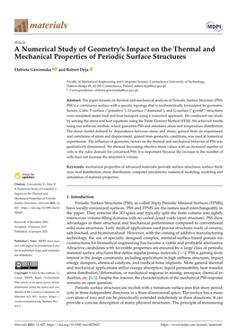 A Numerical Study of Geometry's Impact on the Thermal And