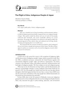 The Plight of Ainu, Indigenous People of Japan