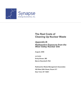 The Real Costs of Cleaning up Nuclear Waste