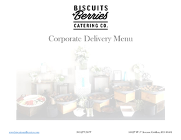 Corporate Delivery Menu