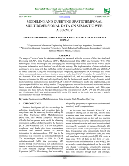 Modeling and Querying Spatiotemporal Multidimensional Data on Semantic Web: a Survey