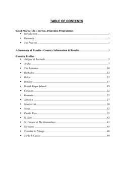 Table of Contents