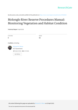 Molonglo River Reserve Procedures Manual: Monitoring Vegetation and Habitat Condition