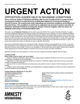 Urgent Action