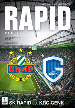 SK RAPID Vs. KRC GENK Wir Haben 2 Lebhafte Kinder, Und Beim Nachbarn Könnte Es Bald Von Der Decke Tropfen