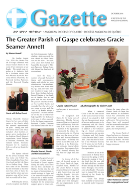 The Greater Parish of Gaspe Celebrates Gracie Seamer Annett